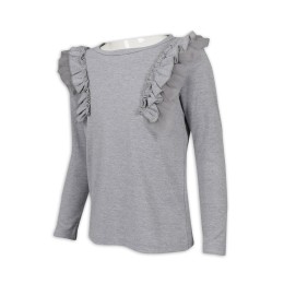 KD077 Making Children's Long Sleeve T-Shirt Shoulder Lace 95% Cotton 5% Spandex Children's Wear Manufacturer KD077 Making Children's Long Sleeve T-Shirt Shoulder Lace 95% Cotton 5% Spandex Children's Wear Manufacturer